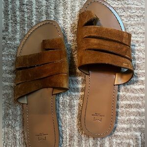 Women's Marc Fisher Brown Suede Sandals